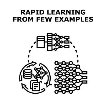 Rapid learning from few examples in artificial intelligence Stock Illustration