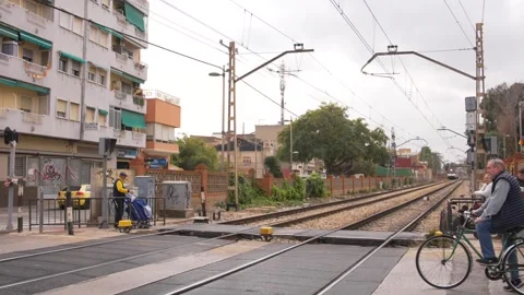A rapid mass train passes Video stock 269173298