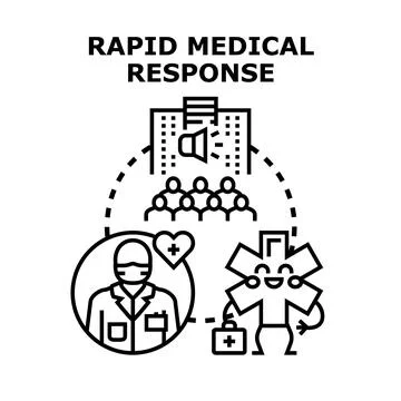 Rapid medical response concept presenting healthcare urgency Stock Illustration