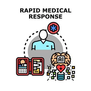 Rapid medical response using artificial intelligence in healthcare Stock Illustration