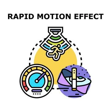 Rapid motion effect detecting fast movement concept Stock Illustration