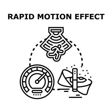 Rapid motion effect detecting fast movement concept Stock Illustration