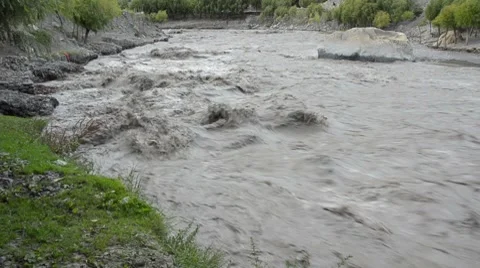 Rapid mountain Nepal river Stock Footage 8600873