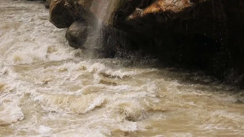 Rapid mountain river Stock Footage 79248996