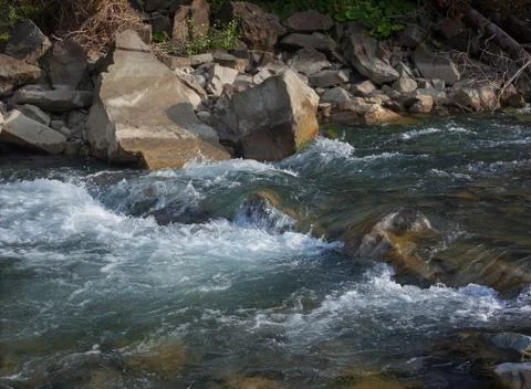 Rapid mountain river Stock-Fotos