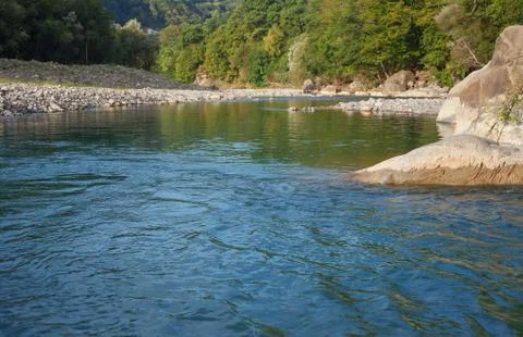 Rapid mountain river Stock Photos