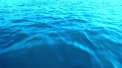 Rapid movement of the camera forward along the water texture of the sea with a Stock Footage 79010352