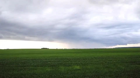 The rapid movement of the rain cloud during the rain. Stock Footage 131135318