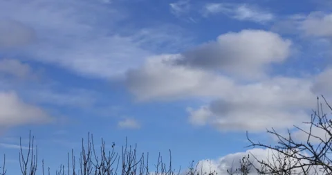 Rapid movement of textured clouds across the sky Stock Footage 323249040