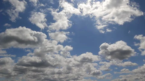 Rapid movement of white clouds Stock Footage 196245997