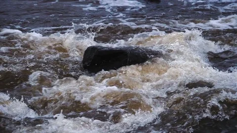 Rapid mudflow slow motion 180 2 Stock Footage 80281616