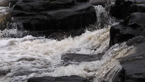Rapid mudflow slow motion 180 4 Stock Footage 80281669