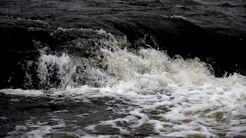 Rapid mudflow slow motion 180 Stock Footage 80281686