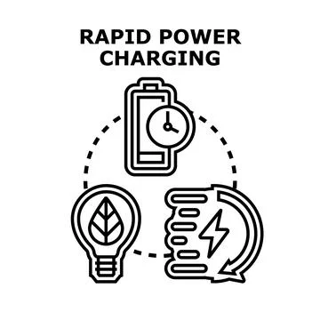 Rapid power charging concept vector illustration Stock Illustration