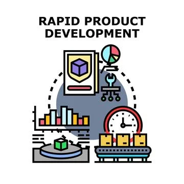 Rapid product development process management concept Stock Illustration