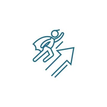 Rapid progress linear icon concept. Rapid progress line vector sign, symbol Stock Illustration