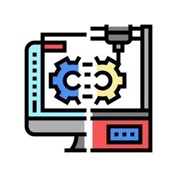 Rapid prototyping color icon vector illustration Stock Illustration