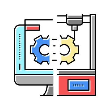 Rapid prototyping color icon vector illustration 스톡 일러스트