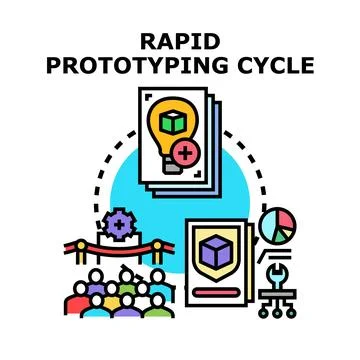 Rapid prototyping cycle developing products and ideas Stock-Illustration