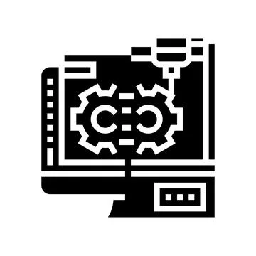 Rapid prototyping glyph icon vector illustration Stock Illustration