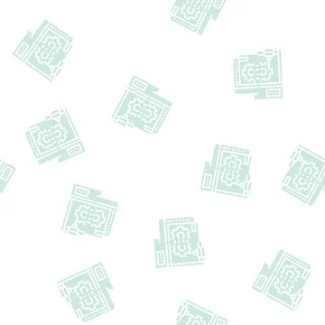 Rapid prototyping glyph seamless pattern Illustrazione stock