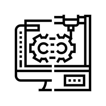 Rapid prototyping line icon vector illustration Stock Illustration