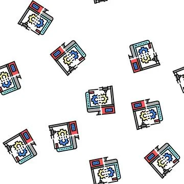 Rapid prototyping vector seamless pattern Illustrazione stock