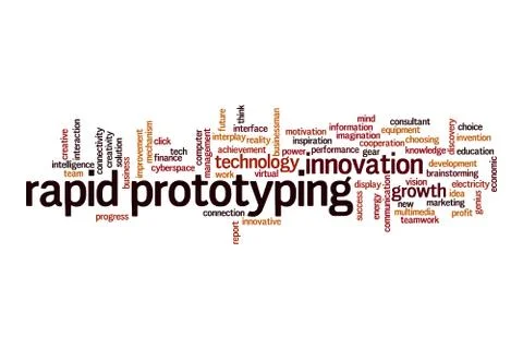 Rapid prototyping word cloud concept Stock Illustration