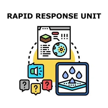 Rapid response unit concept illustrating emergency management イラスト素材