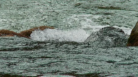 Rapid River Water SLO-MO Stock Footage 32477646