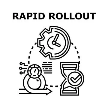 Rapid rollout project development process icon concept Stock Illustration