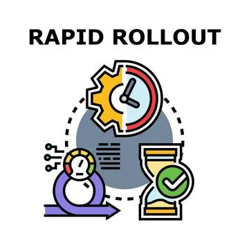 Rapid rollout project development process icon concept Stock Illustration