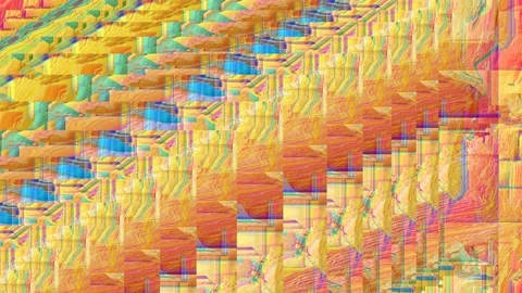 Rapid scrolling of orange computer windows bug, abstract orange background LOOP Stock Footage 118157135