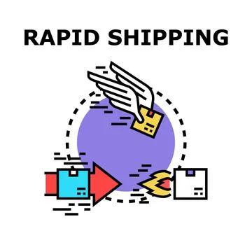 Rapid shipping global express package delivery service Stock-Illustration