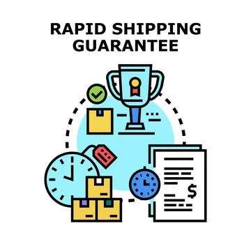 Rapid shipping guarantee concept vector illustration Stock Illustration