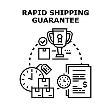 Rapid shipping guarantee concept vector illustration Stock Illustration