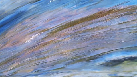 Rapid stream of mountain river. Close-up. Stock Footage 87896420