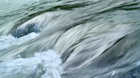 Rapid stream of a mountain river. Stock Footage 11349355