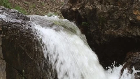 Rapid stream of a mountain river. Stock Footage 98636787