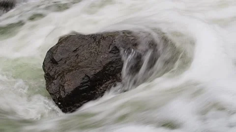 Rapid stream of a mountain river. Stock Footage 98636862