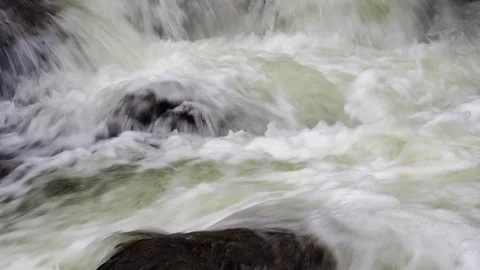 Rapid stream of a mountain river. Stock Footage 98636876