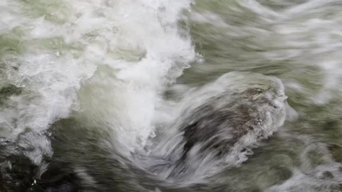 Rapid stream of a mountain river. Stock Footage 98636907