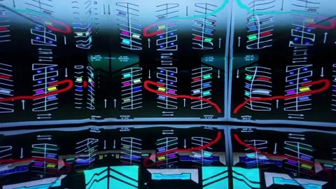 Rapid strobing montage of glitched visuals, digital overload transition 스톡 동영상 345669723