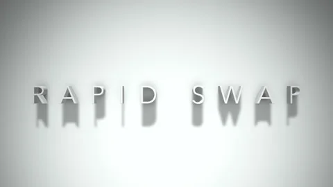 Rapid swap 3D title animation with shadows on a white background Stock Footage 297568911