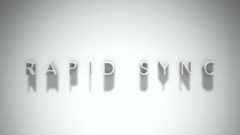 Rapid sync 3D title animation with shadows on a white background Stock Footage 297567702