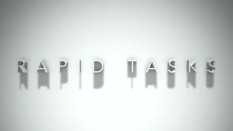 Rapid tasks 3D title animation with shadows on a white background Stock Footage 297568930