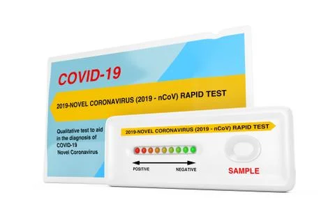 Rapid Test Device for Viral Disease Novel Coronavirus COVID-19 2019 n-CoV wit Ilustração Stock