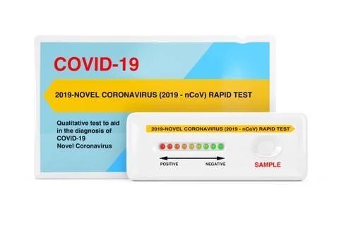 Rapid Test Device for Viral Disease Novel Coronavirus COVID-19 2019 n-CoV wit Stock Illustration