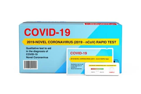 Rapid Test Device for Viral Disease Novel Coronavirus COVID-19 2019 n-CoV wit 스톡 일러스트