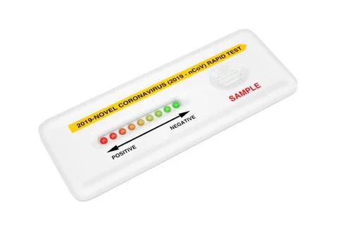 Rapid Test Device for Viral Disease Novel Coronavirus COVID-19 2019 n-CoV. 3d イラスト素材